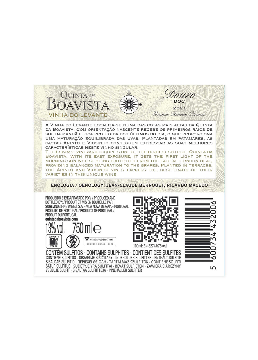 Quinta da Boavista Grande Reserva White Wine - Vinha do Levante 2021